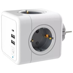 Изображение товара Сетевой фильтр RocketSocket Cube Original 1205, белый-серый (GN1205)