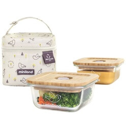 Изображение товара Контейнер для еды Miniland Pack-2-Go Ecosquare 89548