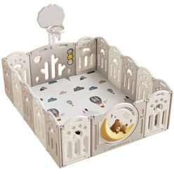 Изображение товара Детский манеж UNIX Kids DeLuxe Grey 150x180 PPLX180WG