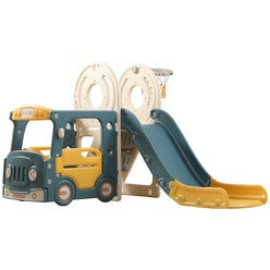 Изображение товара Игровой комплекс с горкой UNIX Kids Bus жёлтый (PSLBUS171YEL)