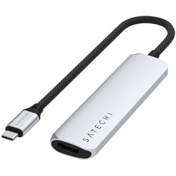 Изображение товара Адаптер для ноутбука Satechi 4-in-1 USB-C Slim Multiport Adapter 4K серебристый (ST-P4SS)