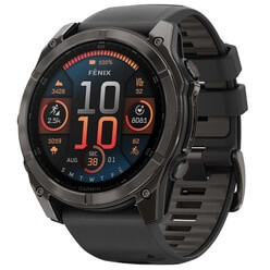 Изображение товара Смарт-часы Garmin Fenix 8 51 мм Sapphire Carbon Gray DLC Titanium with Black/Pebble Gray Silicone (010-02905-21)