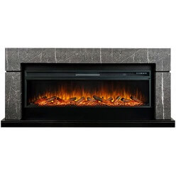 Изображение товара Камин Royal Flame Lindos 60 SFT (Серый мрамор) + Vision 60 LOG LED