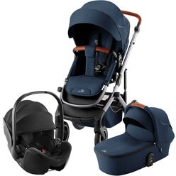 Изображение товара Набор детская коляска Britax Roemer Smile 5Z Night Blue + автокресло Baby-Safe Pro Space Black
