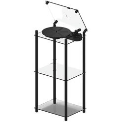 Изображение товара Подставка для виниловых пластинок и проигрывателя Transparent Turntable Stand Black