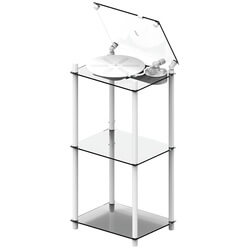 Изображение товара Подставка для виниловых пластинок и проигрывателя Transparent Turntable Stand White