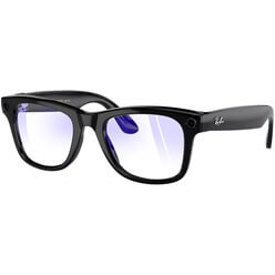 Изображение товара Умные очки Ray Ban Wayfarer RW4006 Shiny Black/Clear, чёрный (601/SB50)