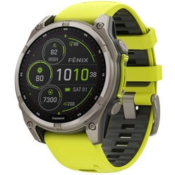 Изображение товара Смарт-часы Garmin Fenix 8 51 мм Solar Sapphire Titanium ремешок Amp Yellow/Graphite Silicone (010-02907-21)