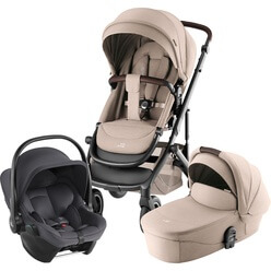 Изображение товара Набор детская коляска Britax Roemer Smile 5Z Teak + автокресло Baby-Safe Core Midnight Grey