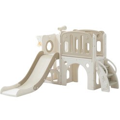 Изображение товара Игровой комплекс с горкой UNIX Kids Star бежевый (PSLSTARCL)