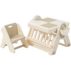 Изображение товара Развивающий детский стол со стульчиком 4в1 UNIX Kids Lego бежевый (PPTLEGO4IN1CL)