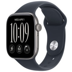 Изображение товара Смарт-часы Apple Watch Series 12 Aluminium 42 мм серый космос S/M, спортивный ремешок синий