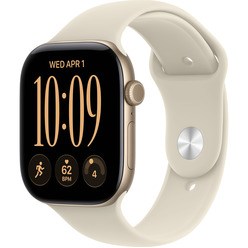 Изображение товара Смарт-часы Apple Watch Series 12 Aluminium 46 мм светлое золото S/M, спортивный ремешок песочный