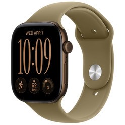 Изображение товара Смарт-часы Apple Watch Series 12 Aluminium 46 мм тёмно-бронзовый S/M, спортивный ремешок оливковый