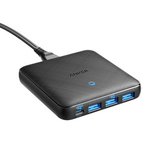 Anker PowerPort Atom III Slim A2045 (USB-C, USB-A), чёрный Anker PowerPort Atom III Slim A2045 (USB-C, USB-A), чёрный