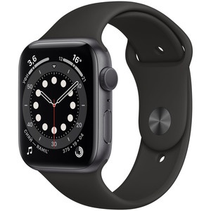 Apple Watch Series 6 44 мм серый космос, спортивный ремешок Apple Watch Series 6 44 мм серый космос, спортивный ремешок