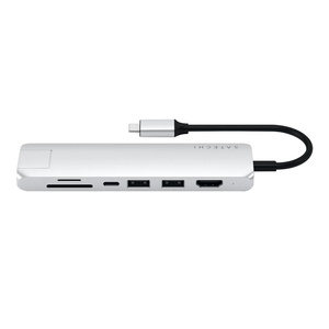 Satechi Slim Multi-Port Adapter, серебристый (ST-UCSMA3S) Satechi Slim Multi-Port Adapter, серебристый (ST-UCSMA3S)