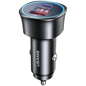 Usams US-CC146 С26 Fast Car Charger, чёрный Usams US-CC146 С26 Fast Car Charger, чёрный