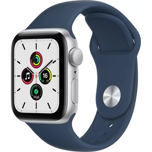 Apple Watch SE 44 мм серебристый, спортивный ремешок Apple Watch SE 44 мм серебристый, спортивный ремешок