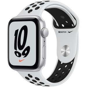 Apple Watch Nike SE 44 мм серебристые, спортивный ремешок Apple Watch Nike SE 44 мм серебристые, спортивный ремешок