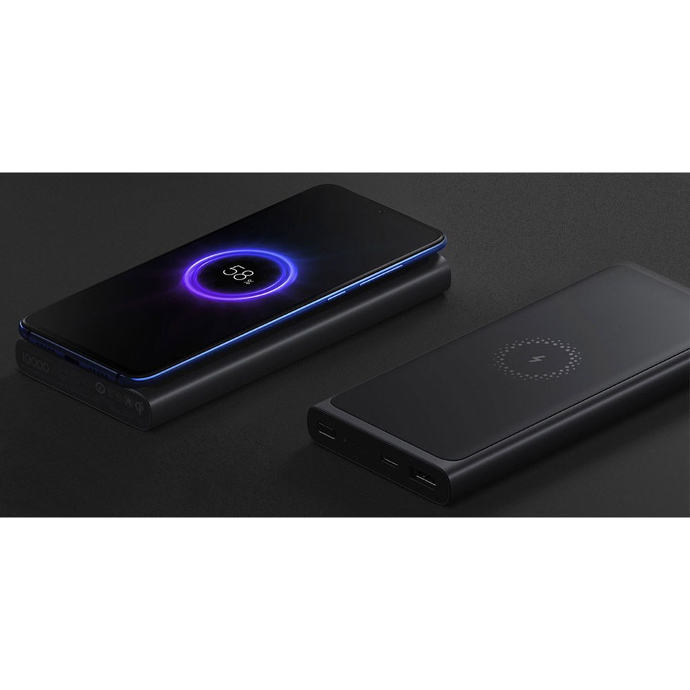 Внешний аккумулятор Xiaomi Mi Wireless Power Bank 10000 мАч, черный - фото 4 Внешний аккумулятор Xiaomi Mi Wireless Power Bank 10000 мАч, черный - фото 4
