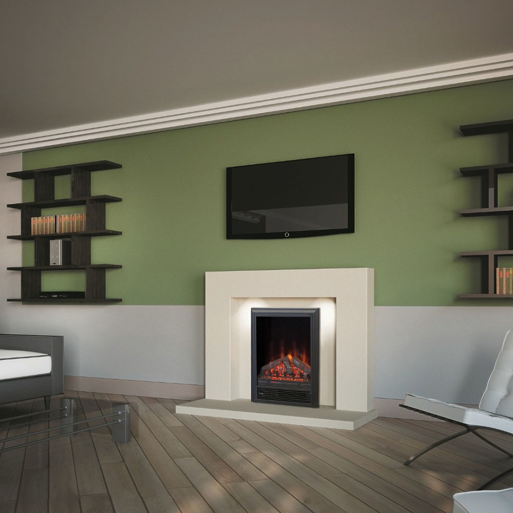 Гостиная в стиле хай тек с камином