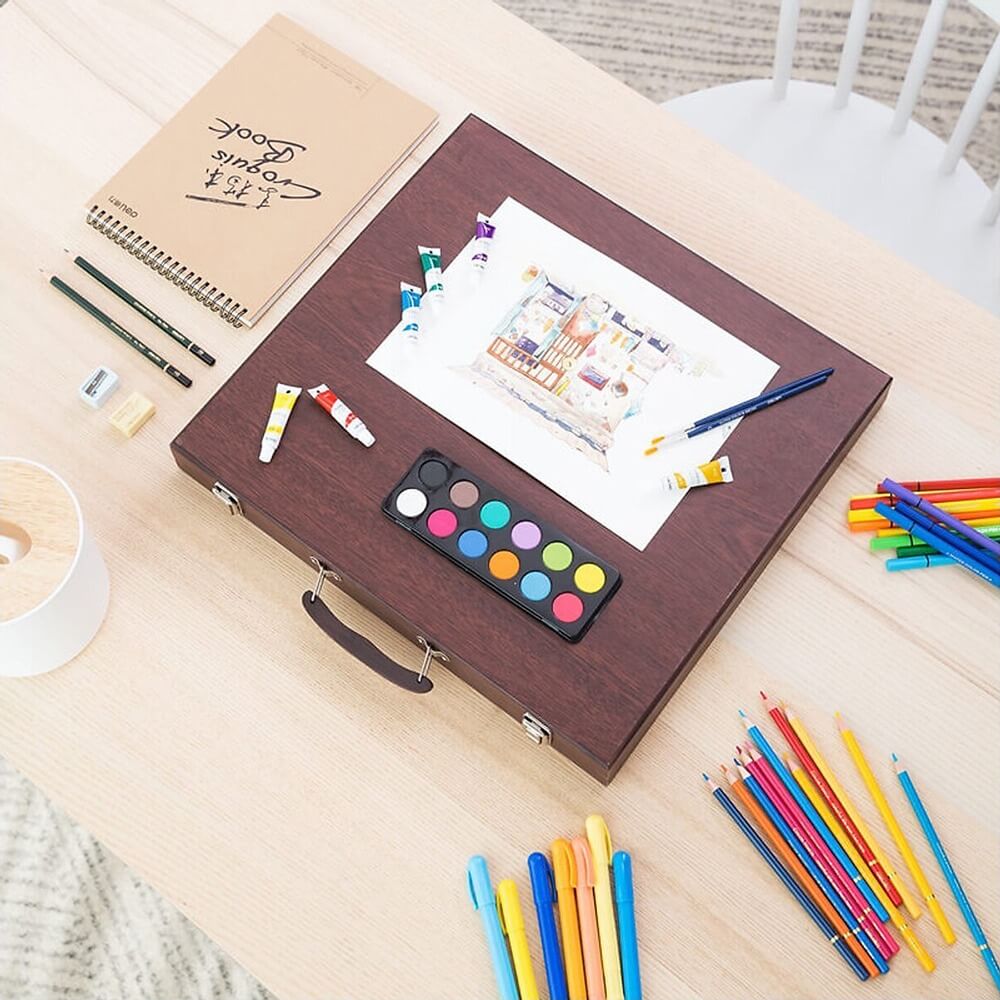Купить Набор для рисования Xiaomi Deli Painting Set Wooden Box в Москве
